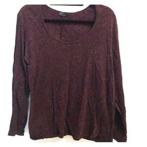 Gorgeous plum purple long sleeve scoop neck